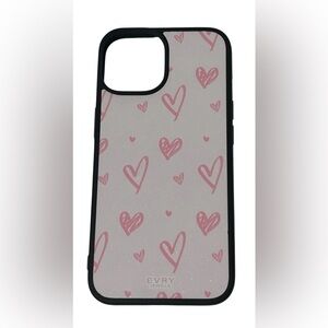 EVRY JEWELS PHONE CASE IPHONE 14 PINK HEARTS